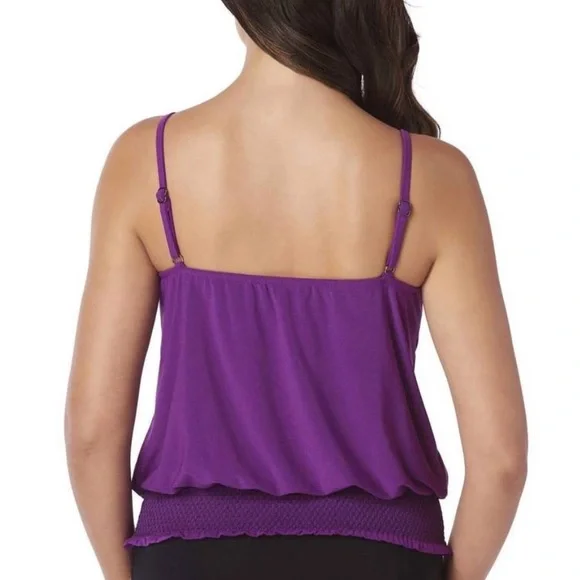 Magicsuit Justina Blouson Tankini Top in Amethyst Purple SZ 10 VGUC - Picture 2 of 8